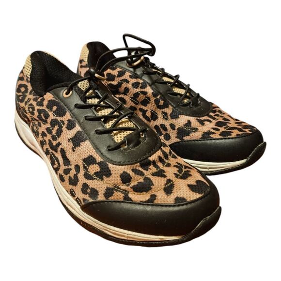 VIONIC Neptune Leopard Print Walking Shoes Sneakers - Size 8 1/2 - Picture 1 of 8